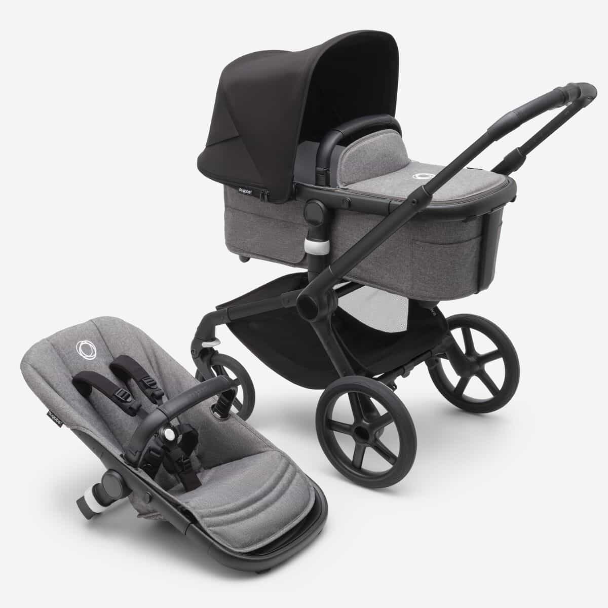 Bugaboo Fox5 Kombikinderwagen schwarz/ grau meliert mitternachtsschwarz – Bugaboo Fox5 Kobikinderwagen schwarz/ grau meliert mitternachtsschwarz bei babybrands.de kaufen ✓ sicher, einfach & bequem online bestellen ✓